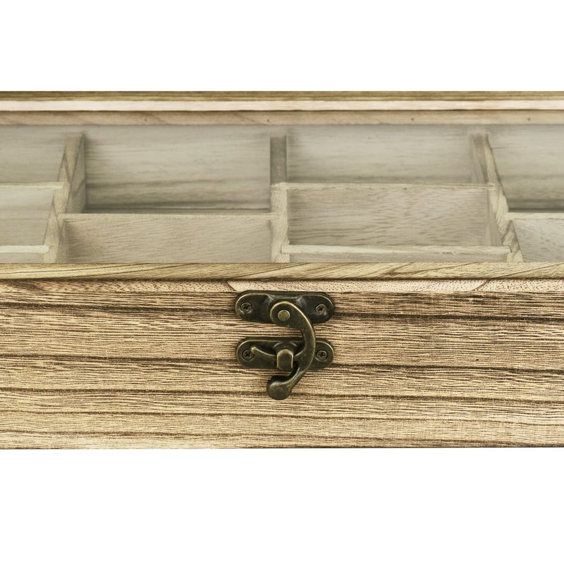 Ikee Design Wooden Collection Display Case with Hinged and Clear Tempered Glass Top, Wall Mounted 10 Slots Wood Display Storage Box for Mini Figures, Collections, Essential Oils, Oak Color - Image 5
